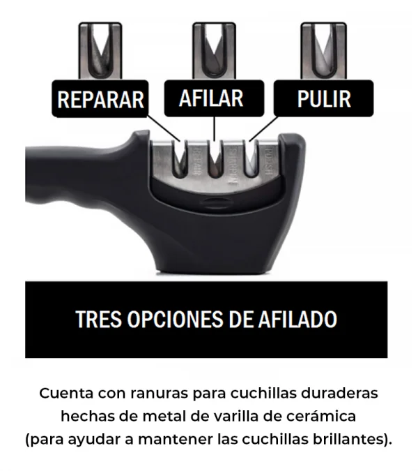 Afilador de cuchillos con 3 ranuras - Image 7