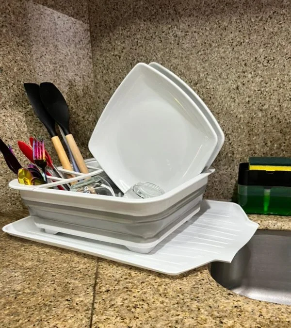 Escurridor de platos plegable