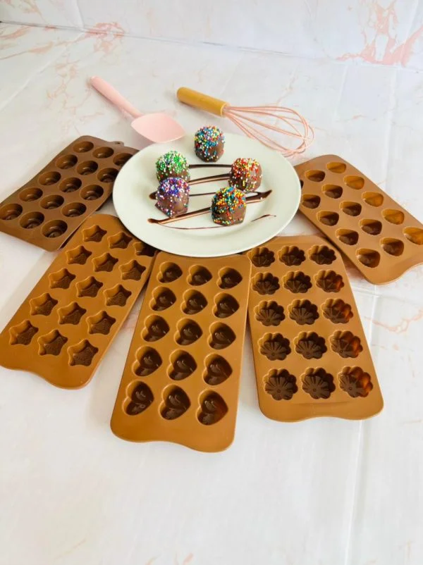 Juego de 6 Moldes de Chocolate en Silicona - Imagen 4